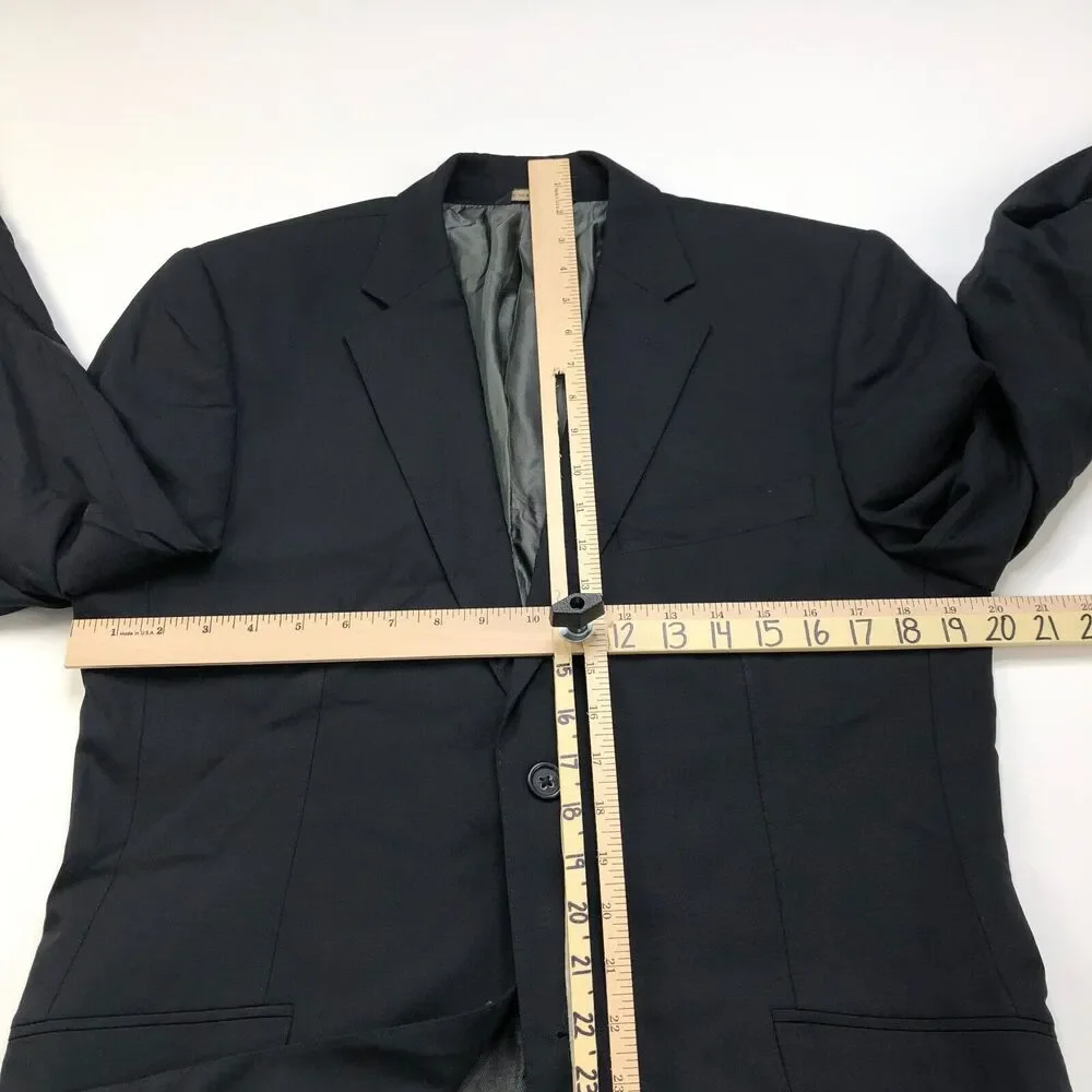 Banana Republic 40 R Navy Blue Men's Wool Blend Button Blazer Sport Coat Jacket